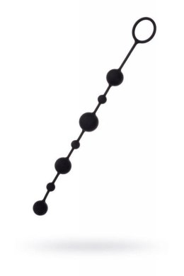 Anal beads Toyfa A-toys Coron, with balls, silicone, black, 35,9 cm