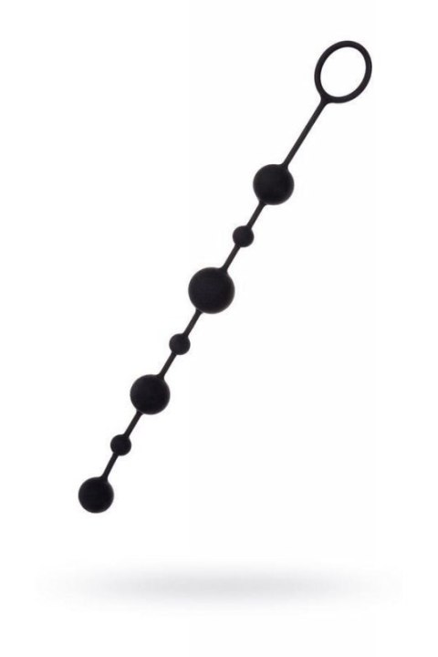 Anal beads Toyfa A-toys Coron, with balls, silicone, black, 35,9 cm