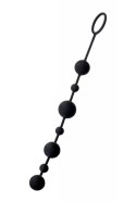 Anal beads Toyfa A-toys Coron, with balls, silicone, black, 35,9 cm
