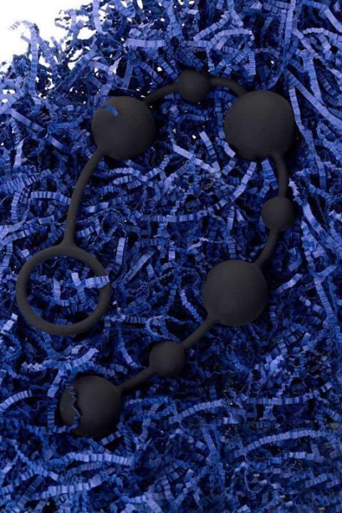 Anal beads Toyfa A-toys Coron, with balls, silicone, black, 35,9 cm
