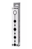Anal beads Toyfa A-toys Coron, with balls, silicone, black, 35,9 cm