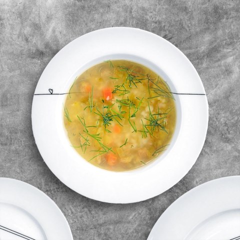 Talerz obiadowy głęboki porcelanowy biały SERCE 22cm 250ml ORION 128474