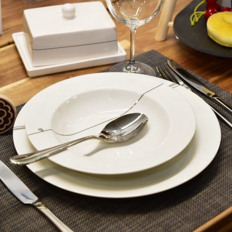 Talerz obiadowy głęboki porcelanowy biały SERCE 22cm 250ml ORION 128474