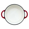 EMALIOWANY GARNEK ŻELIWNY 26cm 5L HAGE CZERWONY