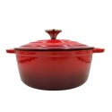 EMALIOWANY GARNEK ŻELIWNY 26cm 5L HAGE CZERWONY