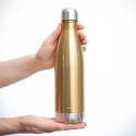 Butelka termiczna, stal nierdzewna, kolor złoty, 0,5 l