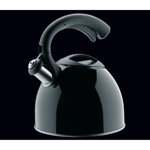 Czajnik z gwizdkiem, 2,5 l, śred. 19,5x25 cm, czarny