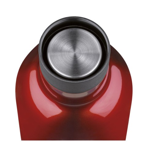 Butelka termiczna, stal nierdzewna, 0,65 l, śred. 8 x 24,5 cm, czerwona