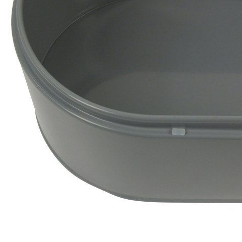 Chlebak metalowy, 44x21,5 cm, szary