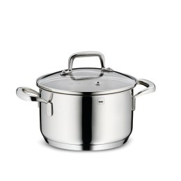 Garnek z pokrywką, stal nierdzewna/szkło, 1,6 l, śred. 16 x 10 cm