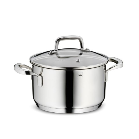 Garnek z pokrywką, stal nierdzewna/szkło, 1,6 l, śred. 16 x 10 cm