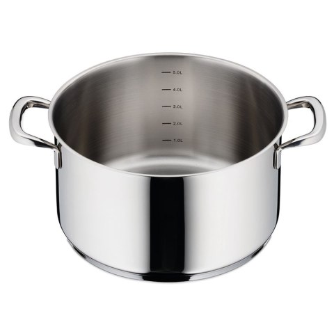 Garnek z pokrywką, stal nierdzewna/szkło, 5,5 l, śred. 24 x 14 cm