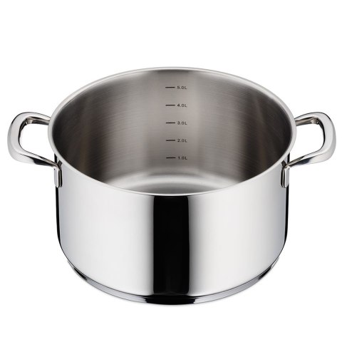 Garnek z pokrywką, stal nierdzewna/szkło, 5,5 l, śred. 24 x 14 cm
