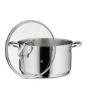 Garnek z pokrywką, stal nierdzewna/szkło, 5,5 l, śred. 24 x 14 cm