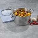 Garnek z pokrywką, stal nierdzewna/szkło, 5,5 l, śred. 24 x 14 cm
