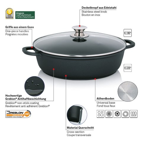 Patelnia do serwowania 5,0 l, śred. 32 cm