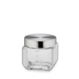 Pojemnik kuchenny, 0,75 l, 11×11×11 cm, szkło/stal