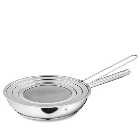 Stalowa pokrywa zapobiegająca pryskaniu, śred.30 cm, dł. z rączką 52 cm