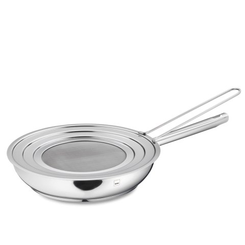 Stalowa pokrywa zapobiegająca pryskaniu, śred.30 cm, dł. z rączką 52 cm