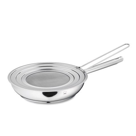 Stalowa pokrywa zapobiegająca pryskaniu, śred.30 cm, dł. z rączką 52 cm