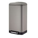 Stalowy kosz na śmieci z pedałem, 30 l, 35 x 33 x 62 cm, szary