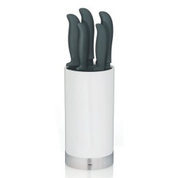 Zestaw 5 noży w białym bloku