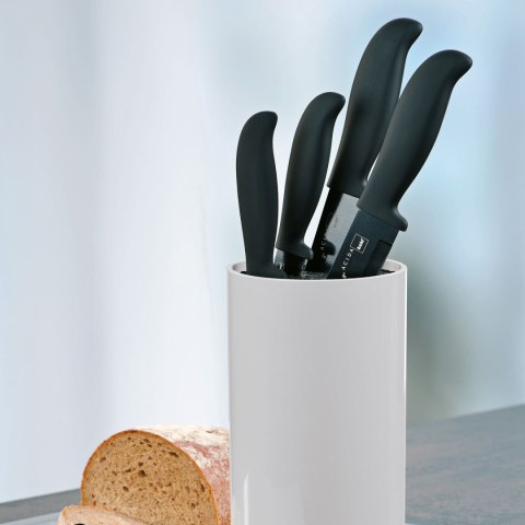 Zestaw 5 noży w białym bloku