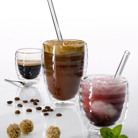 2 szklanki do espresso o podwójnych ściankach, śred. 6 x 6,5 cm, 0,08 l