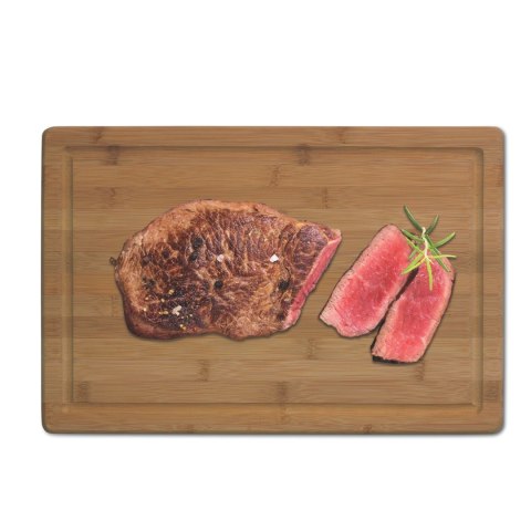 Deska do krojenia, bambus, 45,5x30,5 cm, ciemna