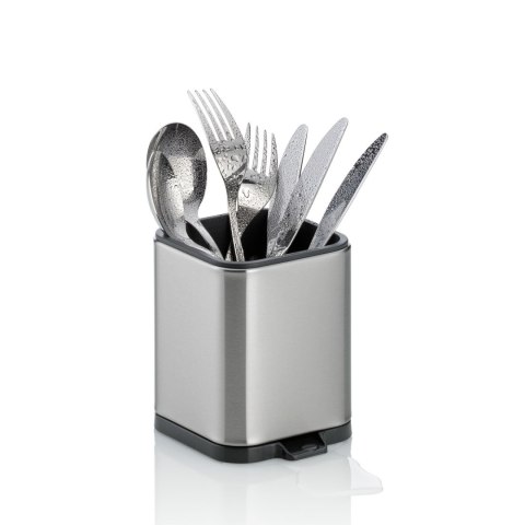 Ociekacz na sztućce, stal nierdzewna/tworzywo sztuczne, 11,5 x 10 x 12,5 cm