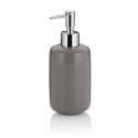 Ceramiczny dozownik do mydła w płynie, śred. 7,5 cm, wys. 18 cm, 400 ml, szary