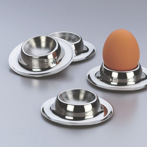 Kieliszki na jajka stalowe, 4 szt.