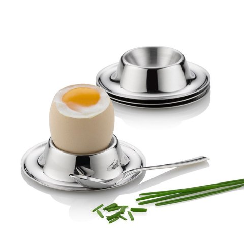 Kieliszki na jajka stalowe, 4 szt.