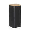 Pojemnik kuchenny, metal/bambus, 3,0 l, 11,5 x 11,5 x 28,5 cm