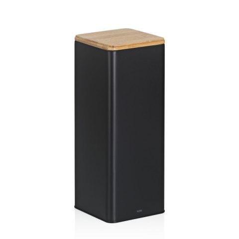 Pojemnik kuchenny, metal/bambus, 3,0 l, 11,5 x 11,5 x 28,5 cm