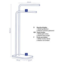 Wieszak na ręczniki, 30x20x80,5 cm