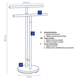 Wieszak na ręczniki, 51,5x92,5 cm