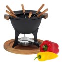 Żeliwny zestaw do fondue, dla 6 os., 1,0 l, śred. 26,5 x 21,5 cm