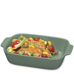 Ceramiczna brytfanna, 30 x 19 x 6,5 cm, zielona