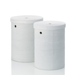 Kosz na pranie, 2 szt., biały