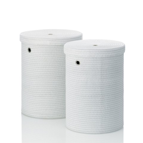 Kosz na pranie, 2 szt., biały
