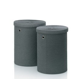 Kosz na pranie, 2 szt., szary