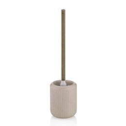 Zestaw toaletowy, ceramika/stal nierdzewna 18/10, śred. 11 x 45,5 cm, beżowo-złoty