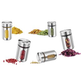 Dozownik do przypraw z okienkiem, 3 grubości oczek, śred. 5 cm