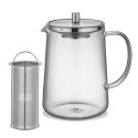 Dzbanek do herbaty z zaparzaczem, szkło borokrzemowe/stal nierdzewna, 1,2 l
