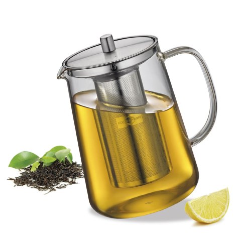 Dzbanek do herbaty z zaparzaczem, szkło borokrzemowe/stal nierdzewna, 1,2 l