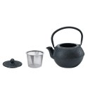 Dzbanek z zaparzaczem do herbaty, żeliwo, 0,8 l, czarny