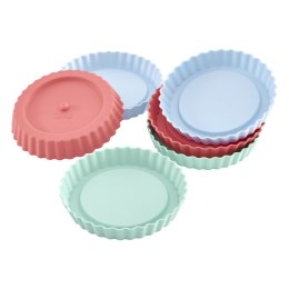 6 foremek na babeczki, miks pastelowych kolorów, silikon, śred. 12 cm
