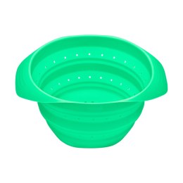 Cedzak składany, silikon, 19 x 22 x 3,5 cm, 2,0 l, zielony