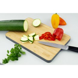 Deska do krojenia, bambus, 25 x 17 cm, szara